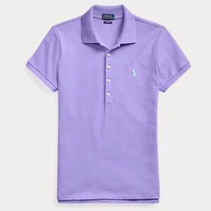 Slim fit purple polo
